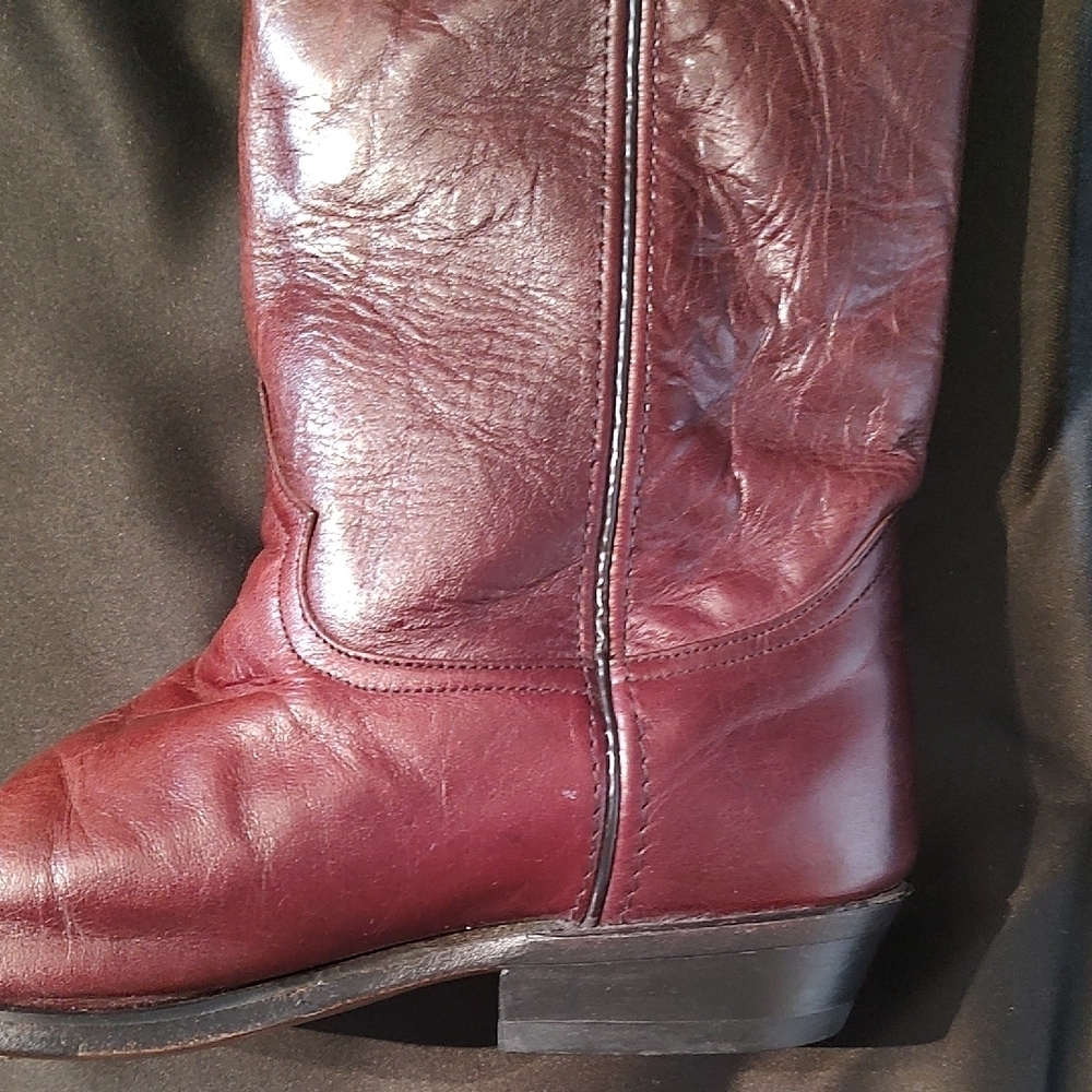 CODE WEST Men's Leather Western Boots Rich Brown Size 8 EUC - Picture 4 of 11